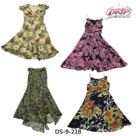 Y2K Floral Printed Maxi Dress – Retro Chic (DS-9-218)