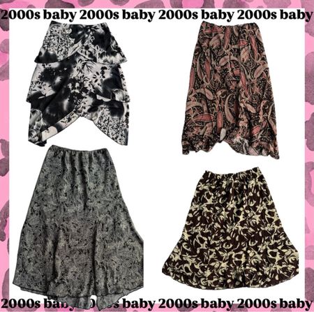 Boho y2k printed skirts-210
