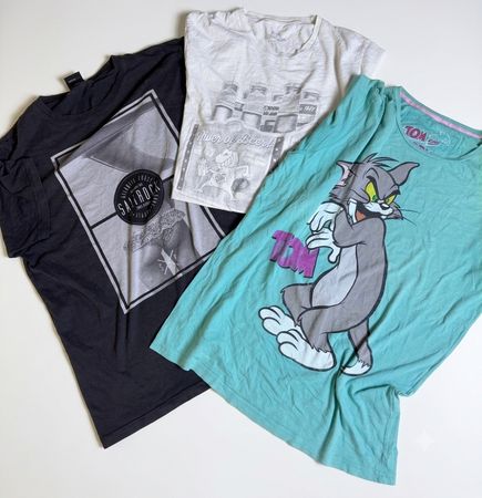 287 13x Men's & Unisex Graphic T-Shirts Wholesale Bundle | Tom & Jerry, Saltrock & Mixed Brands | Reseller Lot