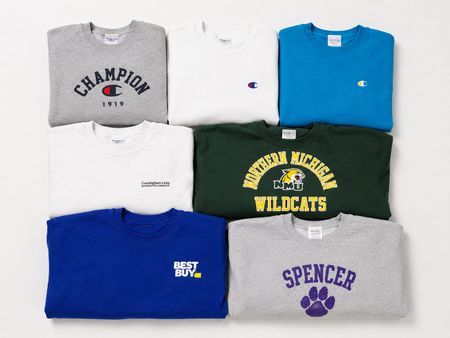 Champion sweatshirts.