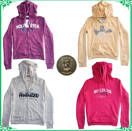 Hollister Abercrombie Y2K Vintage Zip Up Pullover Fashion Hoodies Collection Lot A71