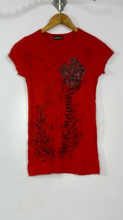 Vintage Y2K Graphic Rhinestone Baby Tee