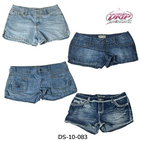 Shorts de Denim Mini Estilosos e Sem Esforço para o Verão (DS-10-083)