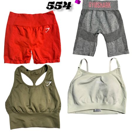 GYM Shark Shorts & Bustiers #(TBO 554). 🦈