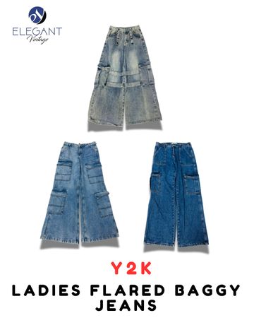 Y2K Ladies Flared Jeans Baggy Jeans - EV2024