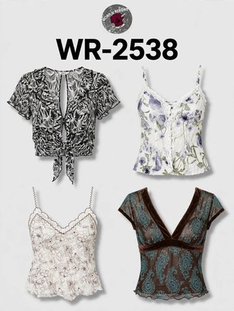 Y2k tops floraux WR-2538