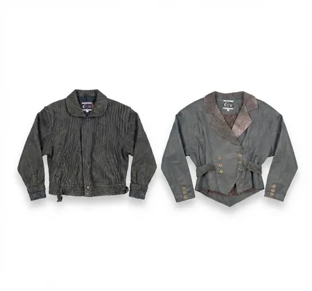 (FV-2407) Vintage Leather Biker Jackets – Y2K Moto, Punk & Grunge 🖤