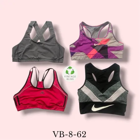 Y2K Vintage Sports Bra Wholesale Bundle – 10 Piece Lot | Assorted Styles & Colors(VB-8-62)