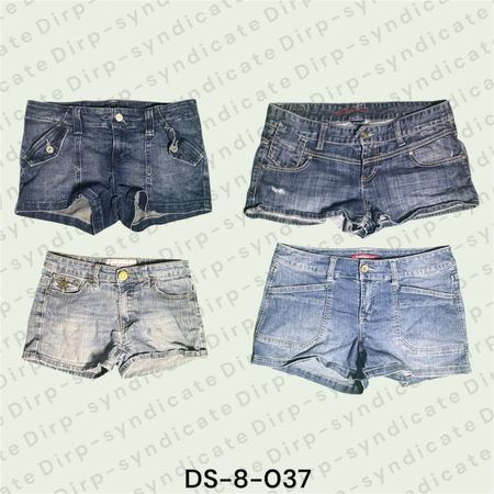 Y2K Low Rise Denim Mini Shorts – Vintage Wash (DS-8-037)