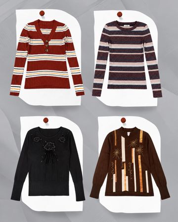 Y2K Cozy Crest Sweaters