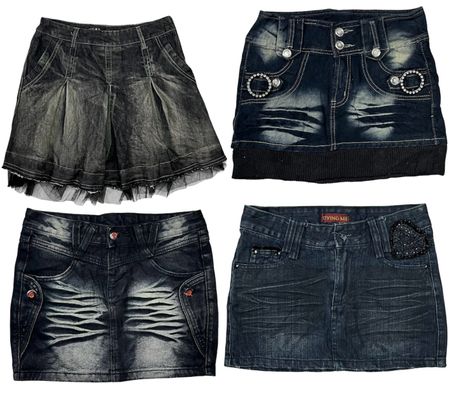 Bold & Sexy: Y2K Denim Mini Skirt: RE-061