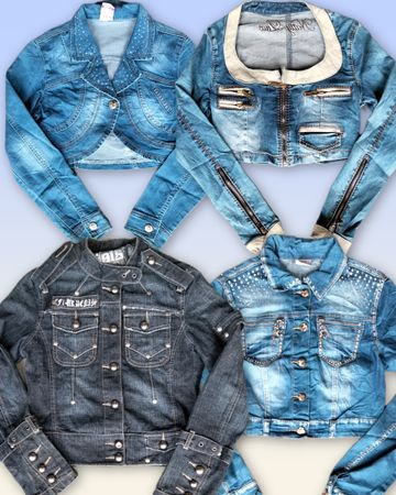 Veste en denim cropped 10 pièces