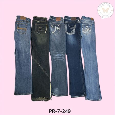 Women's High Waist Flared Jeans – Classic Y2K Denim (PR-7-249)