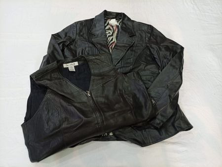 Chaquetas de cuero vintage para mujeres CR12460