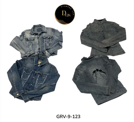 Veste en denim vintage Y2K – Vêtements rétro classiques pour femmes (GRV-9-123)