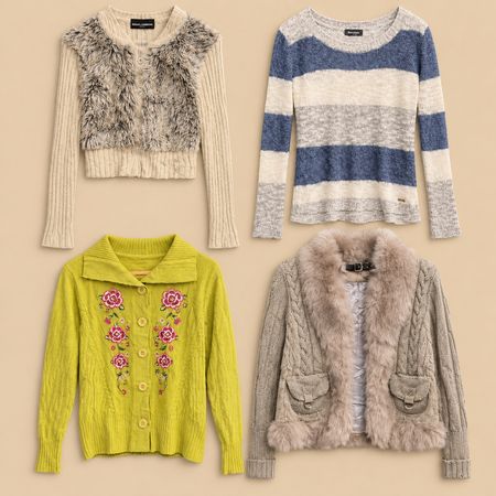 Ensemble de tricot confortable à déclaration Y2k