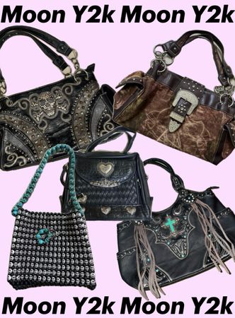 Y2k Gothic Skull Detailed Hand bags *Halloween Special*