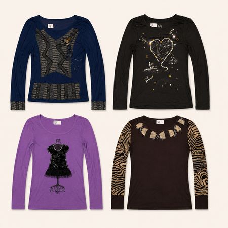 Conjunto de Camisas de Manga Longa Y2k