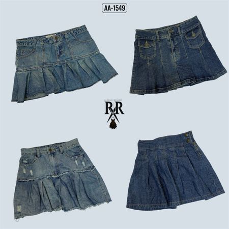 Y2k Brittany Era Denim Mini Skirts (AA-1549)