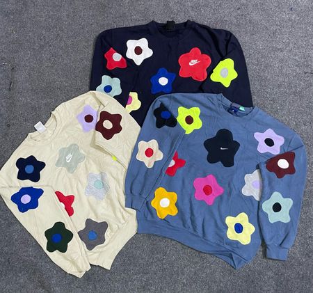 Upcycled Nike Flower Sweatshirt