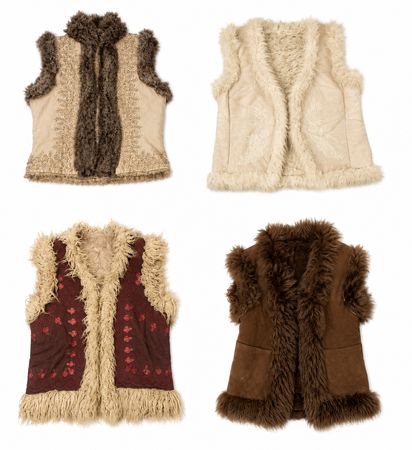 Y2K Afghan Fur Vests