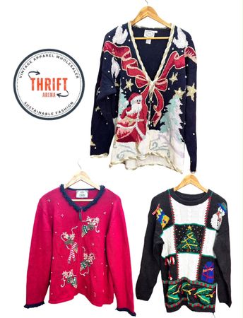 Y2K Vintage Christmas Cardigans and Sweaters LX565