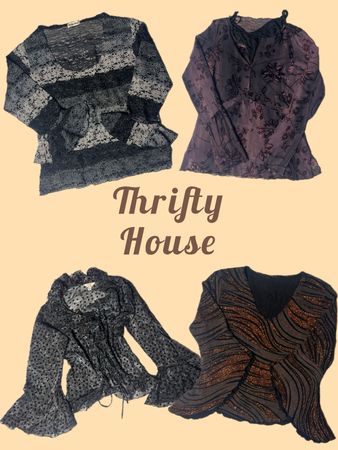 Y2K Vintage Sheer Essentials Tops(TH/792)