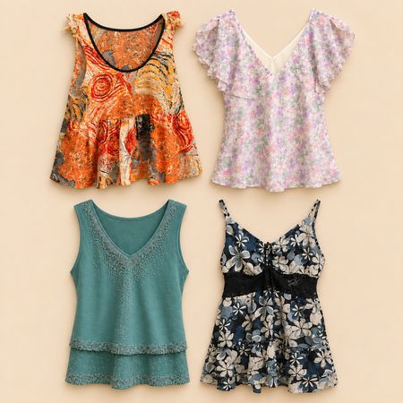 Y2k Fairycore et Tops Boho
