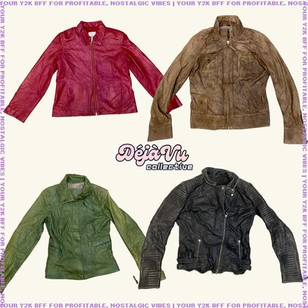 90’s/Y2K Cool Girl Leather Structured/Biker Jackets