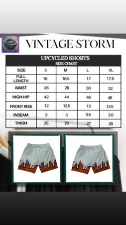Upcycled Nike Flame Patch Shorts