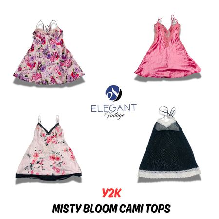 Y2K Misty Bloom Cami Tops - EV0829