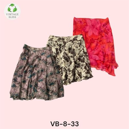 Gonna in poliestere stampata Y2K, lotto di stili vintage estetici misti (VB-8-33) 27 pezzi