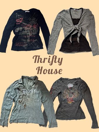 Retro Grunge Femme Edit Y2k Tees(TH/598)