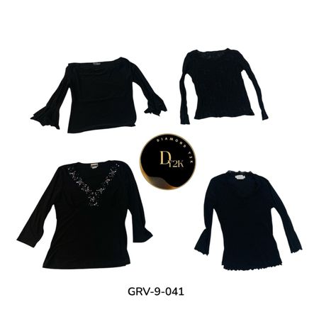Women’s Vintage Poly Blouse – Y2K Retro Style (GRV-9-041 )