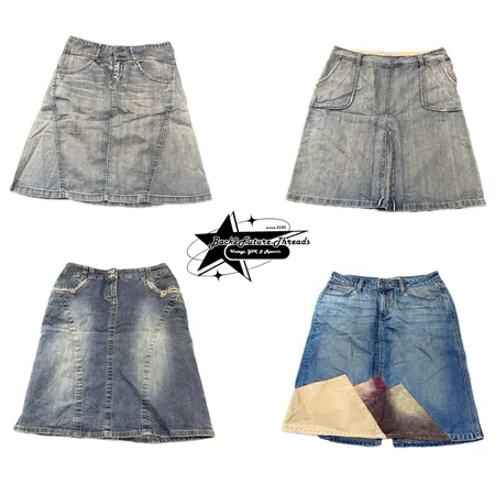 Gonna midi in denim Y2k Paris Hilton Era Girl B2F-085