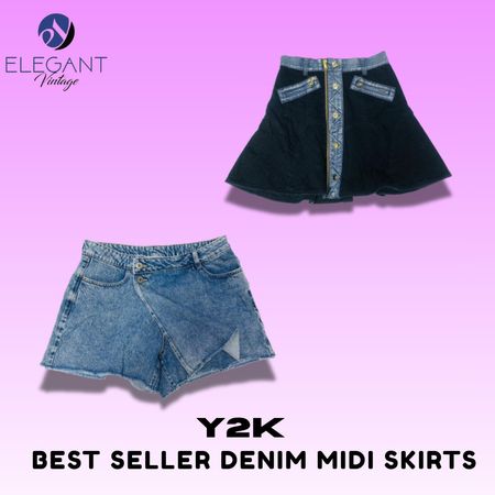 Y2K Best Seller Denim Midi Skirts - EV1420