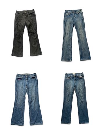 Y2K embroidered denim jeans