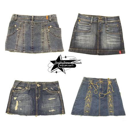 Y2k Paris Hilton Era Girl Jupe en Jean Mini B2F-111