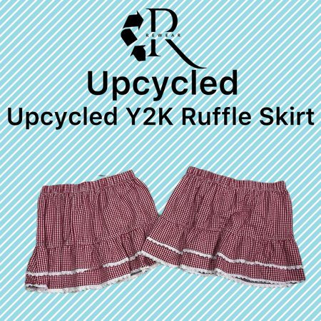 Upcycled Y2K Ruffle Mini Skirt