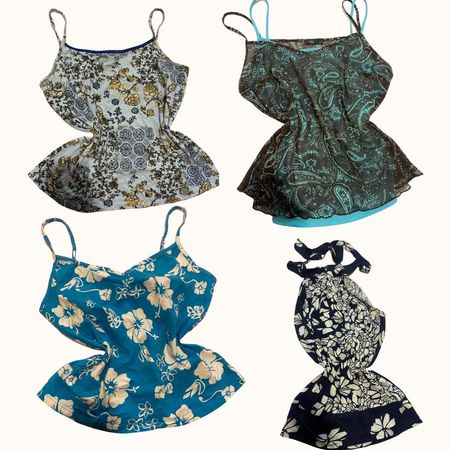 Y2K Fairy Teal Cami Tops - ST-096
