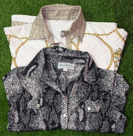 Y2k printed blouse