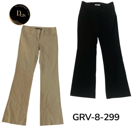 Pantalon Poly Femme – Pantalon droit en stretch premium style vintage Y2K. (GRV-8-299)