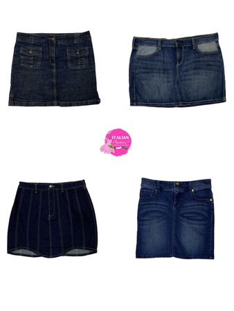 Y2K signature denim mini skirt