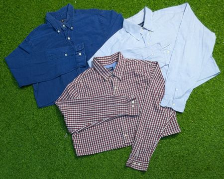 7062 - Tommy Hilfiger,Chaps , Ralph Lauren Upcycled Crop Shirts