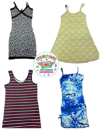 Vintage Y2K Printed Dress Bundle – 11pcs | VR345