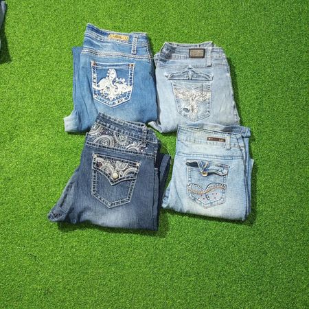 VIGOSS ANGEL SILVER AND OTHER BRAND WOMEN WEAR JEANS FLARE BOOTCUT (B 121)