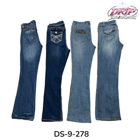Y2K Stylish Embroidered Flare Jeans For Everyday Streetwear (DS-9-278)