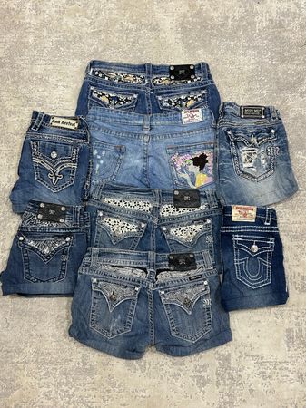 Miss Me, Rock Revival, True Religion Shorts - [TS-0761]