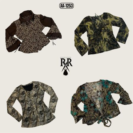 Y2K Earthy Tone Full Sleeve Tops (AA-1253)