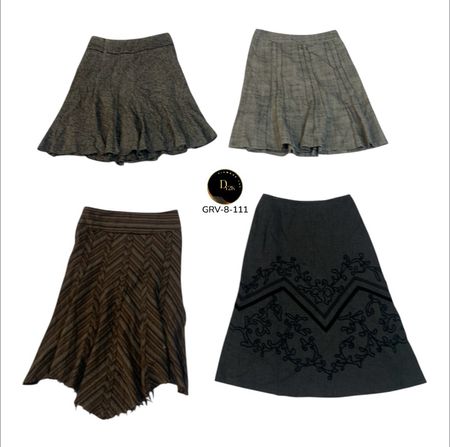 Women’s Y2K Wool Long Skirt – Premium Vintage Fashion Essential. (GRV-8-11)
